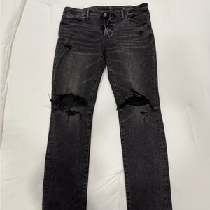 American Eagle Outfitters Black Distressed jeans